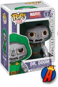 A packaged sample of this Funko Pop! Marvel Dr. Doom vinyl figure number 17.