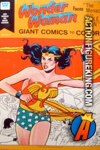 Wonder Woman The Menance of the Mole Men Giant Comics to Color from Whitman.