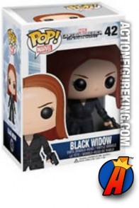 A packaged sample of this Funko Pop! Marvel Black Widow vinyl bobblehead figure.