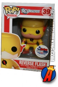 Funko Pop! Heroes Dallas Comicon Exclusive Reverse Flash vinyl bobblehead figure.