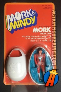 A packaged sample of this Mattel 4-inch Mork action figure from Mattel.