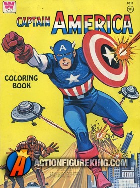 1966 Captain America coloring book from Whitman.
