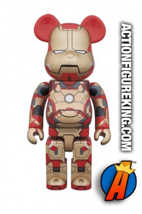 8 inch tall oversized Medicom Bearbrick Iron Man 3 Mark 42 action figure.