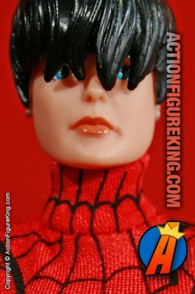 Marvel Famous Cover Series 8 inch Spider-Girl action figure with authentic fabric outfit from Toybiz.