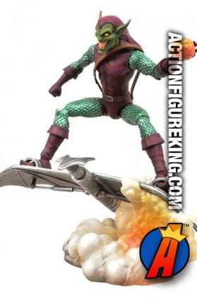 Fully articulated Marvel Select 7-inch Green Goblin action figure from Diamond Select Toys.