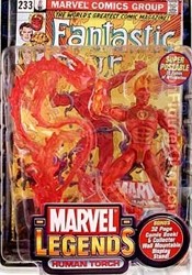 Marvel Legends Series 2 Human Torch figure with emblem.