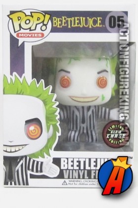 Funko Pop! Movies variant Beetlejuice chase glow-in-the-dark vinyl figure.