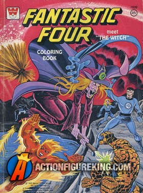 The Fantastic Four Meet The Witch 1977 coloring book from Whitman.