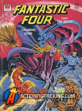 The Fantastic Four Meet The Witch 1977 coloring book from Whitman.