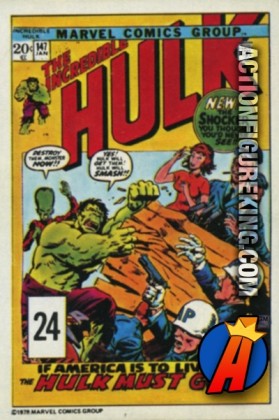 24 of 24 from the 1978 Drake&#039;s Cakes Hulk comics cover series.
