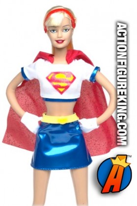 DC Comics presents this Barbie Famous Friends Supergirl figure.