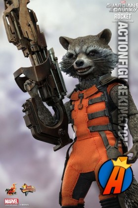 Sixth-scale Rocket Raccoon action figure from Hot Toys.