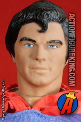 Sixth scale Superman action figure with removable fabric outfit from Mego.