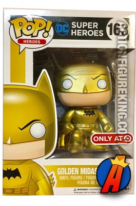 DC Comics Funko POP! Heroes Golden Midas Batman figure.