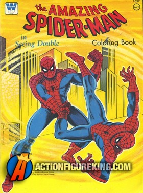 1976 Spider-Man Seeing Double coloring book from Whitman.