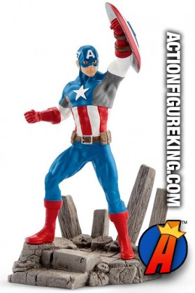 SCHLEICH MARVEL COMICS 4-INCH SCALE CAPTAIN AMERICA PVC FIGURE