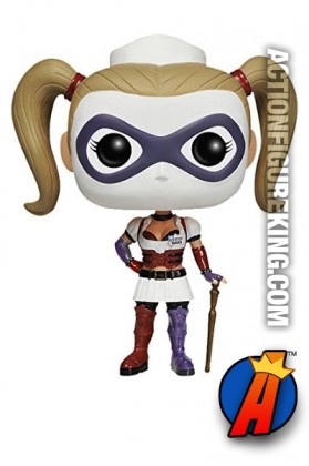 Funko Pop! Heroes Arkham Asylum Harley Quinn vinyl bobblehead figure.