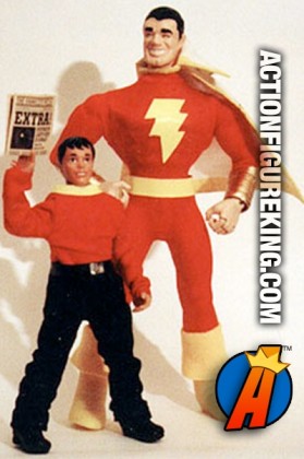 Custom 9-inch scale CAPTAIN MARVEL (SHAZAM!) Action Figure with alter ego BILLY BATSON.