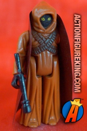 Vintage Star Wars Jawa action figure (vinyl cape version) from Kenner circa 1978.