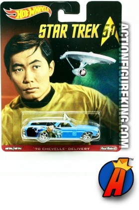 HOT WHEELS STAR TREK SULU &#039;70 Chevelle Delivery die-cast vehicle.