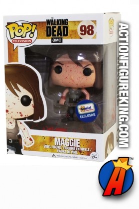 Funko Pop! TV THE WALKING DEAD variant Bloody MAGGIE excluisve figure.