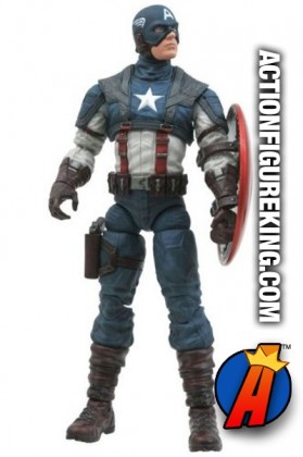 Fully articulated Marvel Select Captain America the First Avenger movie action figure from Diamond Select Toys.