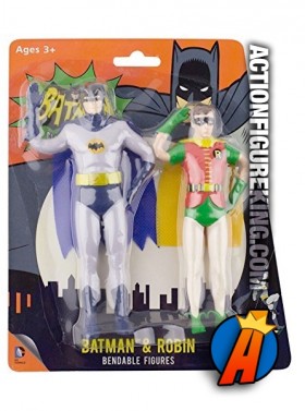 NJ Croce Batman and Robin Classic TV Series Bendable Figures.