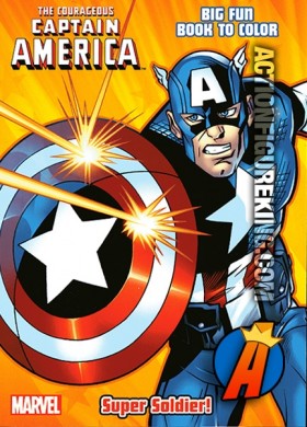 The Courageous Captain America Super Soldier coloring book.