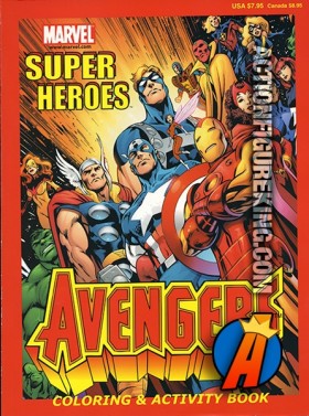 Marvel Super Heroes Avengers coloring and activity book from Paradise Press.
