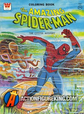 Spider-Man 1976 The Oyster Mystery Coloring Book from Whitman.