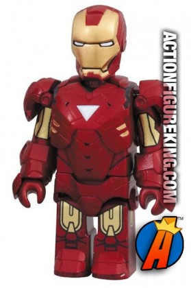 Minature Medicom Kubrick articulated Iron Man Mark VI action figure.