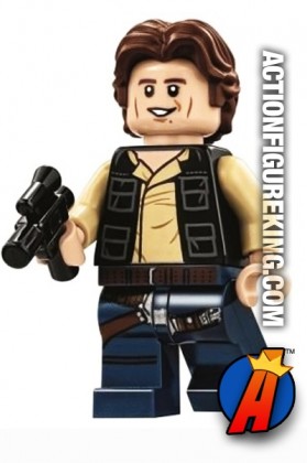 LEGO STAR WARS Death Star HAN SOLO Minifigure with wavy hair.