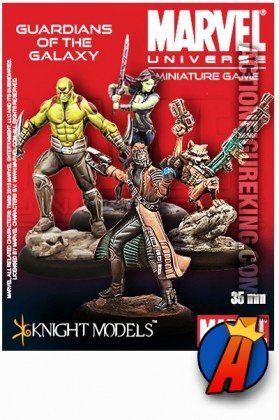 Marvel Universe 35mm GUARDIANS OF THE GALAXY Metal Figures from Knight Models.