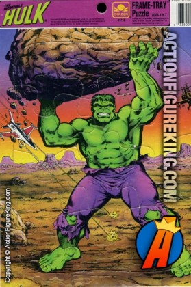 1990 The Incredible Hulk 12-piece frame-tray puzzle from Golden.
