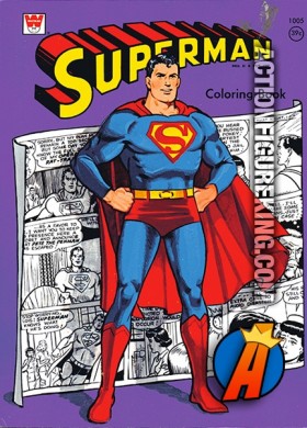 Front cover from this vintage 1966 Superman Coloring book by Whitman.