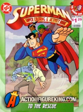 1997 Superman to the Rescue activity book from Landoll&#039;s.