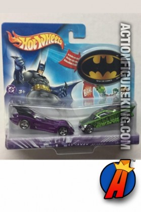 Batman versus The Riddler die-cast cars from Hot Wheels circa 2003.
