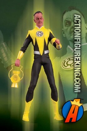 13 inch DC Direct fully articulated Sinestro action figure with authentic fabric outfit.
