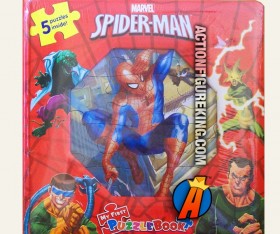 Five puzzles in one, Spider-Man puzzle book.