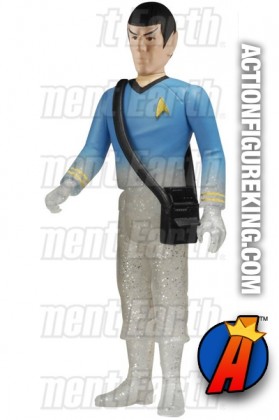 Star Trek 3.75-Inch variant Beaming Mr. Spock figure from ReAction and Funko.