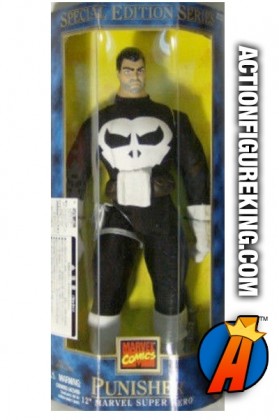 Rare 12-inch Punisher action figure with authentic fabric outfit from Toybiz.