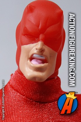 Marvel Famous Cover Series 8 inch articulated Daredevil action figure with removable fabric outfit from Toybiz.