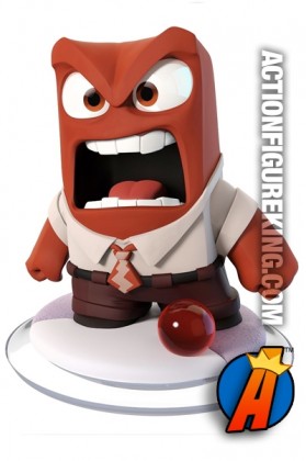 Disney Infinity 3.0 Inside Out Anger figure and gamepiece.