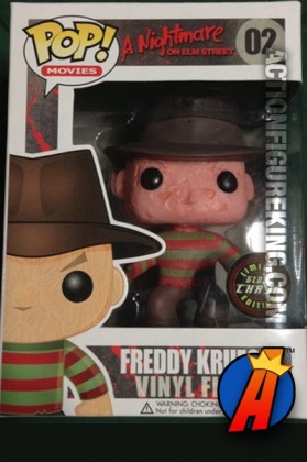 Funko Pop! Movies glow-in-the-dark-variant Freddy Krueger vinyl figure.