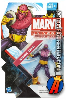 Packaged version of this Marvel Universe 3.75 inch Baron Zemo figure from Hasbro.