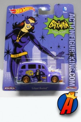 Batman Classic TV Series Catwoman School Busted die-cast vehicle from Hot Wheels.