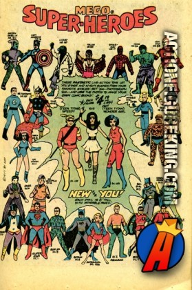 Mego World&#039;s Greatest Super-Heroes  Action Figures Comic Book Advertisement.