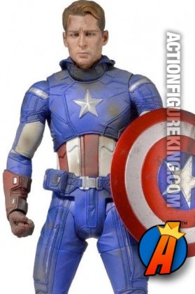 Neca quarter-scale Unmasked Captain America action figure.