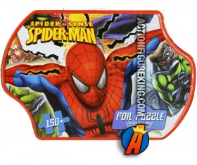 Nice tin package for this Spider-Man Spider-Sense 150-Piece Foil Jigsaw Puzzle from Cardinal.