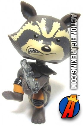 Funko Marvel Guardians of the Galaxy Mystery Minis variant Rocket Raccoon figure.